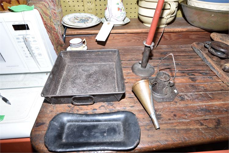 Antique Tin and  Metal Utilitarian Objects