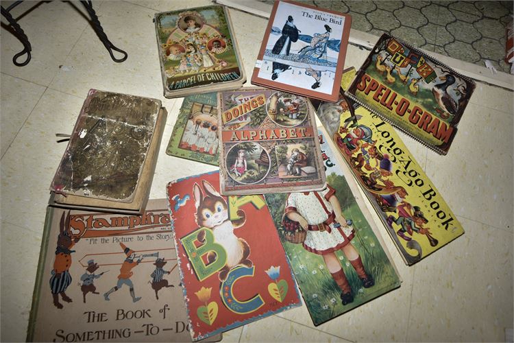 Very Large Quantity Antique and Vintage Children's Books