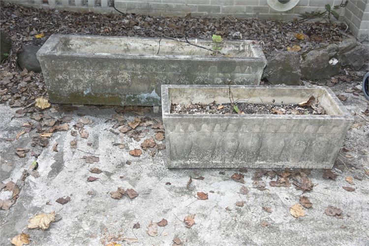 Two (2) Concrete Planter Boxes