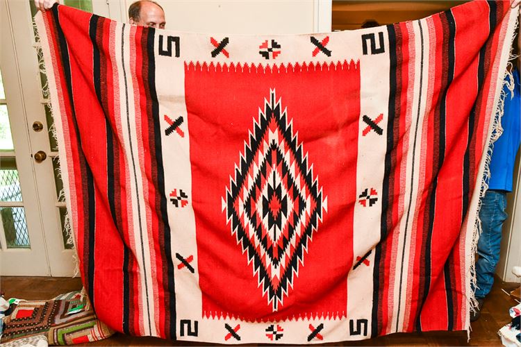 Nice Native American NAVAJO Hand Loomed Blanket