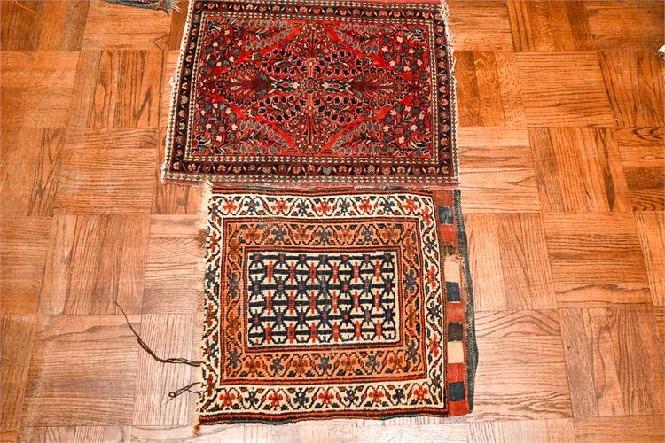 Two (2) Antique Hand Woven Turkish Small Area/Prayer Rugs