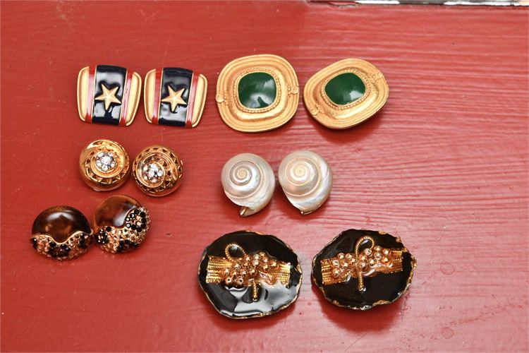 Six (6) Pairs Women's Designer Earrings