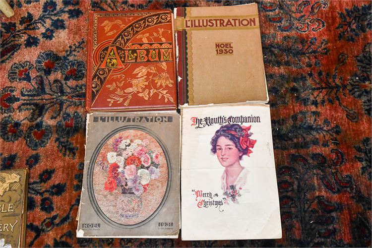 Four (4) Antique Song and Illustration Books