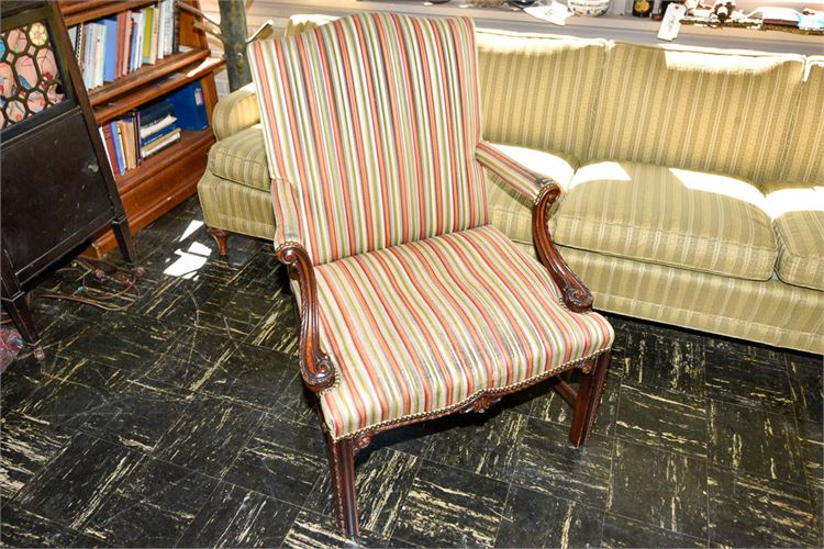 Mahogany Framed Library Chair