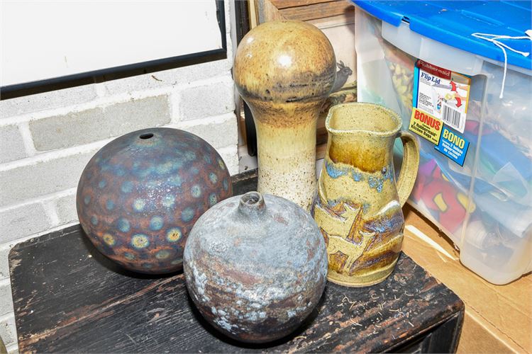 Four Studio Pottery Vessels