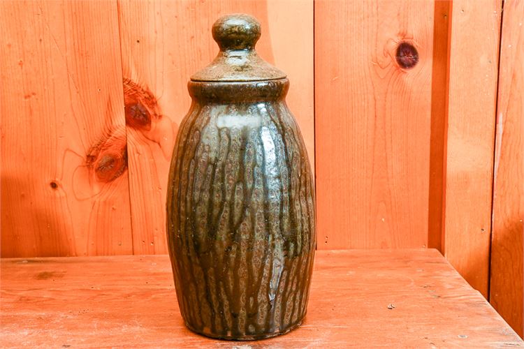 CLEATER MEADERS - Drip Glazed Lidded  Jar