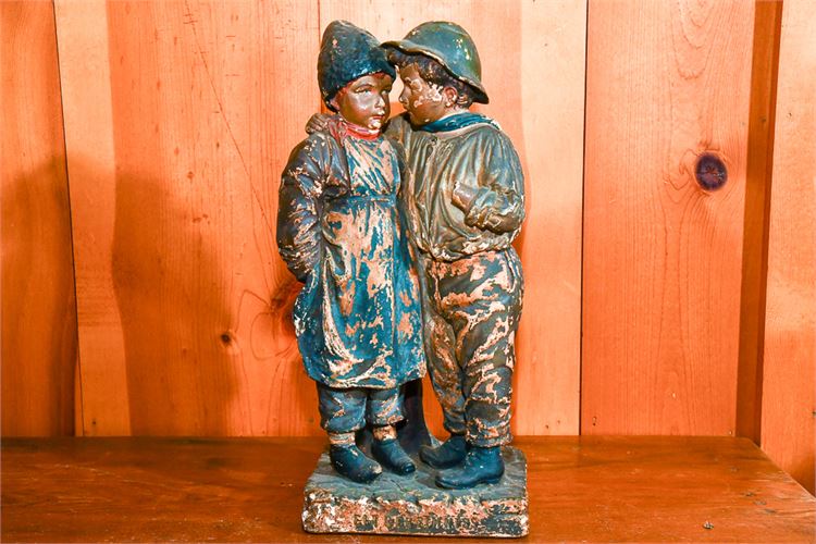 Terra Cotta Sculpture of Two Youths