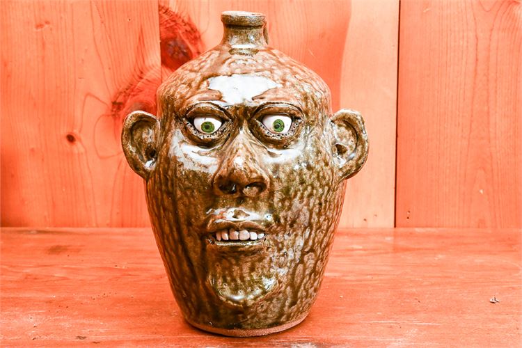 CLEATER MEADERS c.1984 Grotesque Ceramic Face Jug