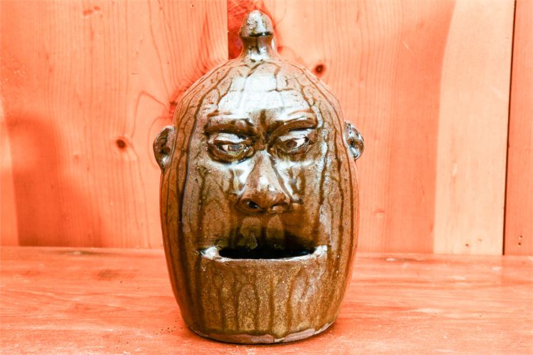 CLEATER MEADERS c.1984 Grotesque Ceramic Face Jug