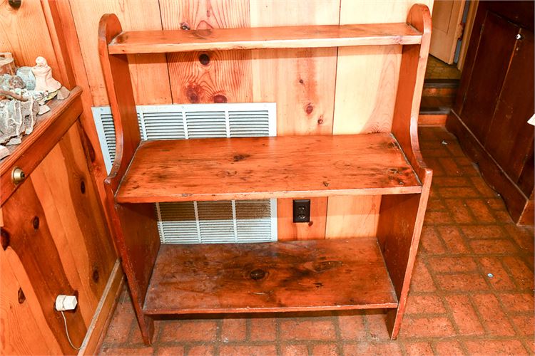 Antique Pine Graduated Wall Shelf