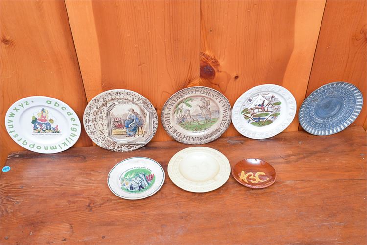 Antique and Vintage ABC Motif Plates