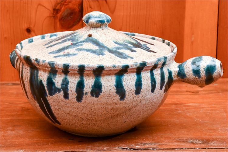 Cole Pottery N.C. Lidded Pottery Casserole Dish