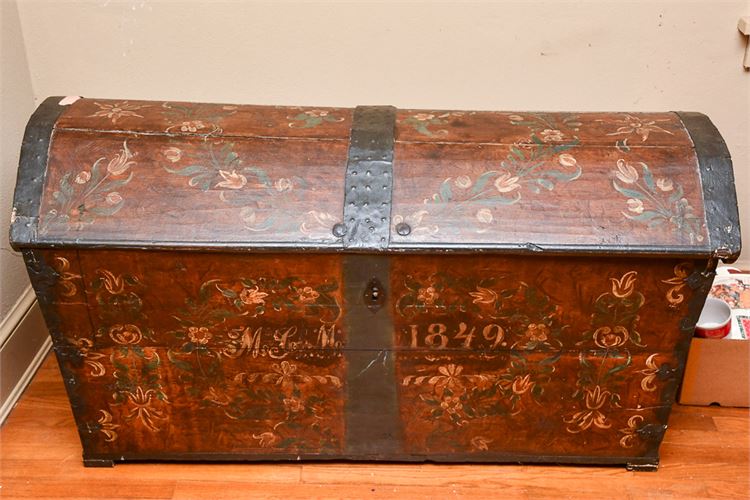 Hand Painted Antique Chest