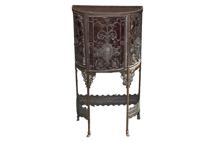 Victorian Cast Iron Side Storage Console