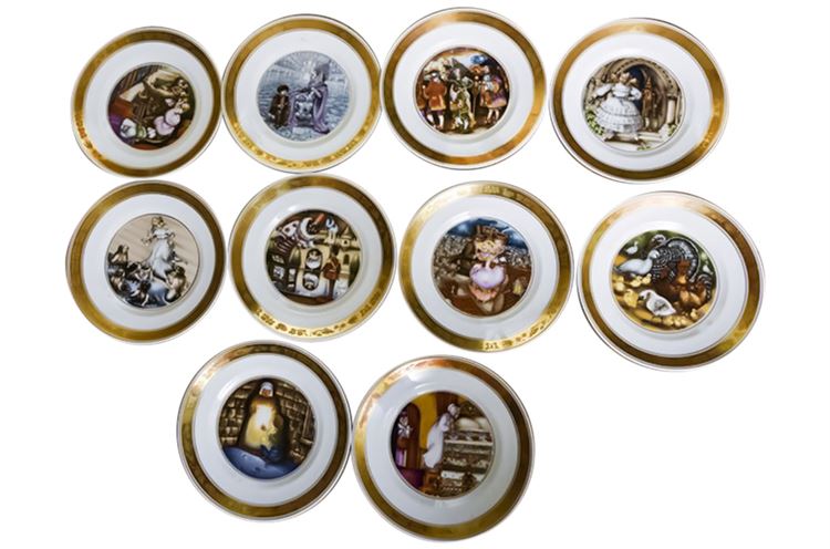 Ten (10) ROYAL COPENHAGEN DENMARK Hans Christian Andersen Plates