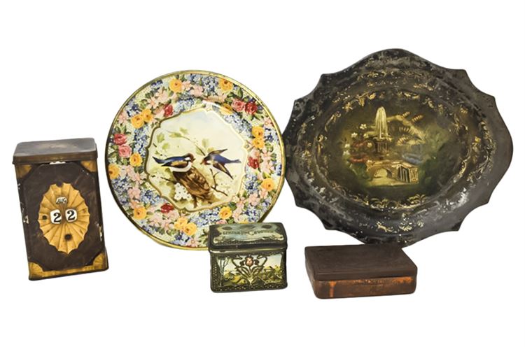 Antique & Vintage Tin Boxes & Trays