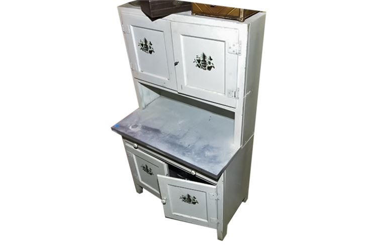 Unusual Small Hoosier Kitchen Cabinet Unit