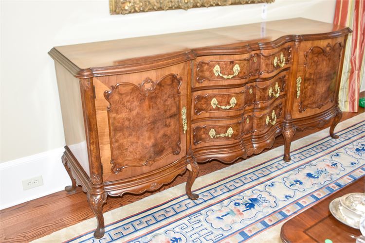 Rococo  Burl Wood Sideboard