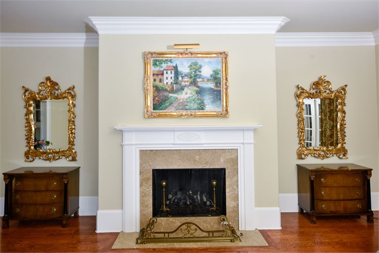 Pair of Ornate Gilt-Framed Mirrors