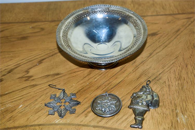 Sterling Silver Ornaments and Dish