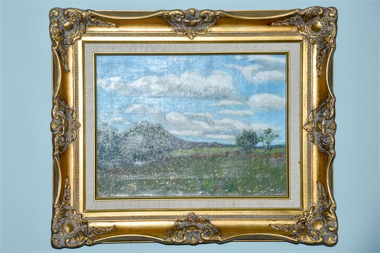 Oil on Canvas Landscape in Frame