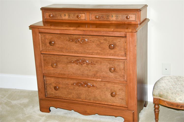 Mitchell & Rammelsberg Burl Wood Dresser with Carved Accents