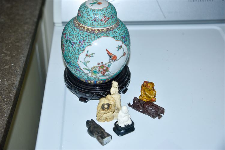 Chinese Urn and Figurines