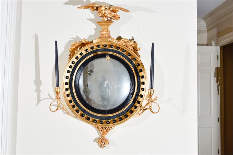 Regency Convex Girandole Mirror