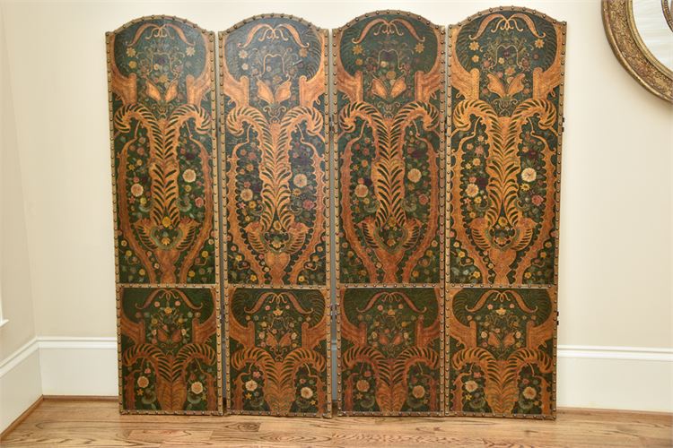 Set of Four Decorative Faux Leather Panels