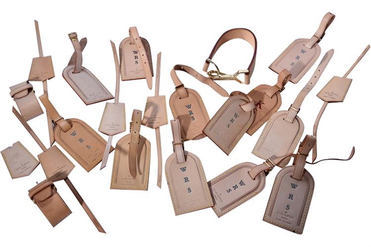 Louis Vuitton Monogrammed Leather Luggage Tags