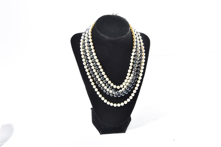 Pearl, Platinum, and Diamond Statement Necklace