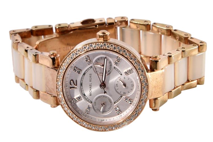 Michael Kors Women's Rose-Tone Wristwatch