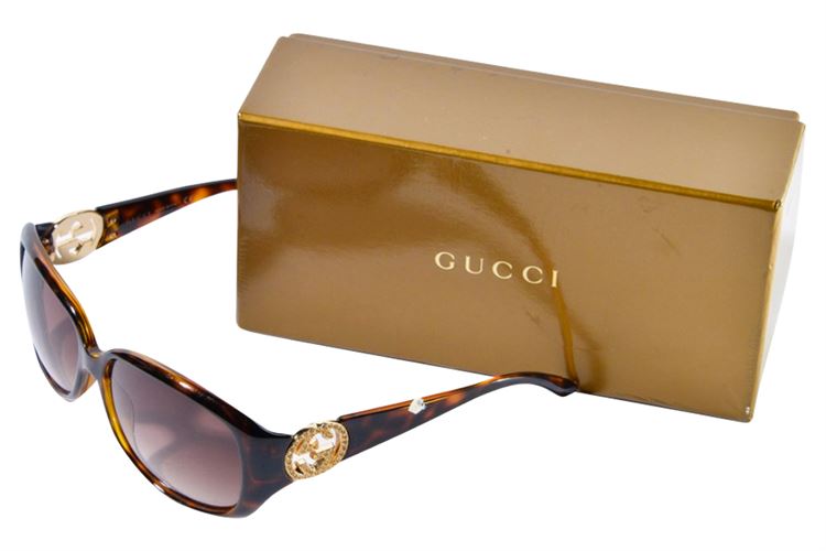 Pair of Gucci GG 3578/S Tortoiseshell Sunglasses