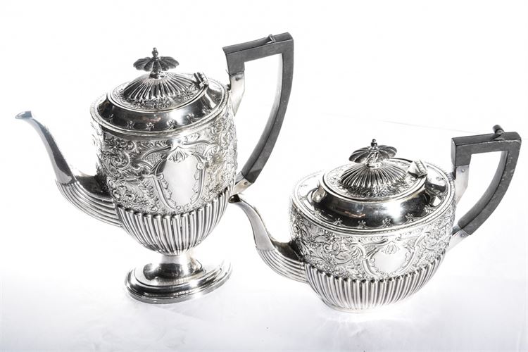 Two Walker And Hall Silver Plated Teapots