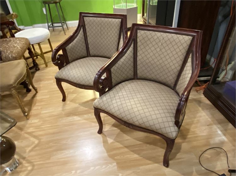 Pair Regency Style Arm Chairs