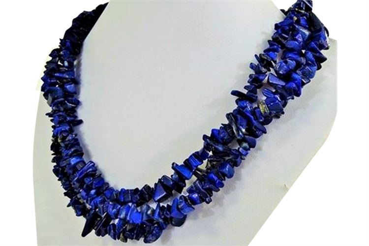 Multi-Strand Lapis Lazuli Necklace