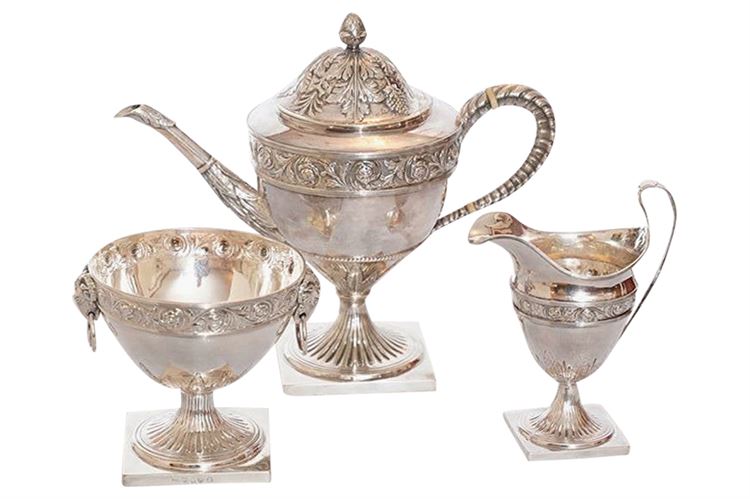 FINE VICTORIAN STERLING TEA/COFFEE SERVICE SET