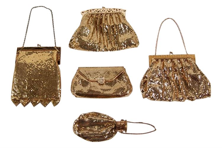 Group Of Vintage Whiting & Davis Gold Mesh Purses