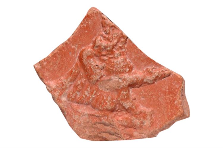 Rare Roman Redware Relic - Depicting Sacrifice of Isaac