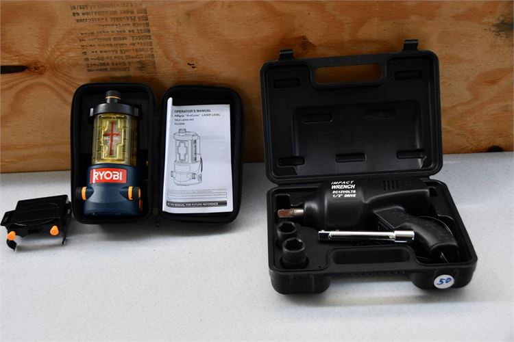 Ryobi Laser Level and Impact Wrench