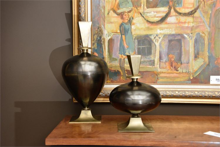 Two (2) Contemporary Bronze Vessels