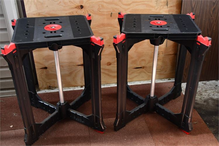 Two (2) Plastic Work Stands