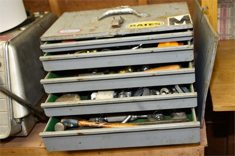 Metal Tool Chest and Tools