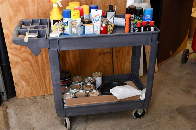 Utility Cart with Contents