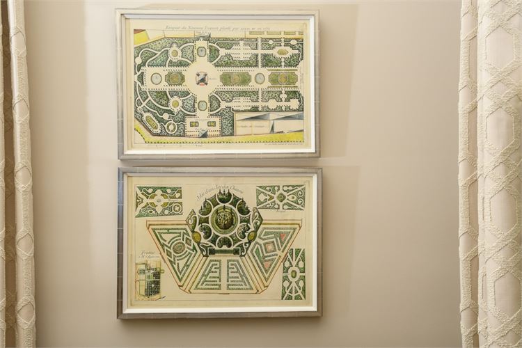 Two Soicher Marin Framed Garden Motif Prints