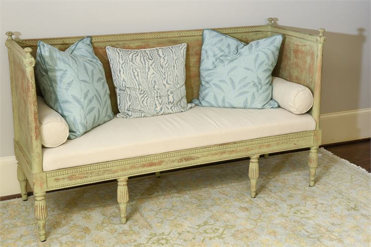 Classical Styled Contemporary Sofa With Linen Upholstery