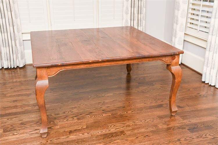 Large Square Pine Provincial Style Dinning Table