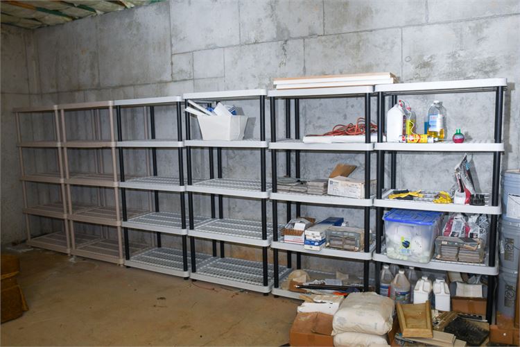 Six (6) Section Plastic Shelving