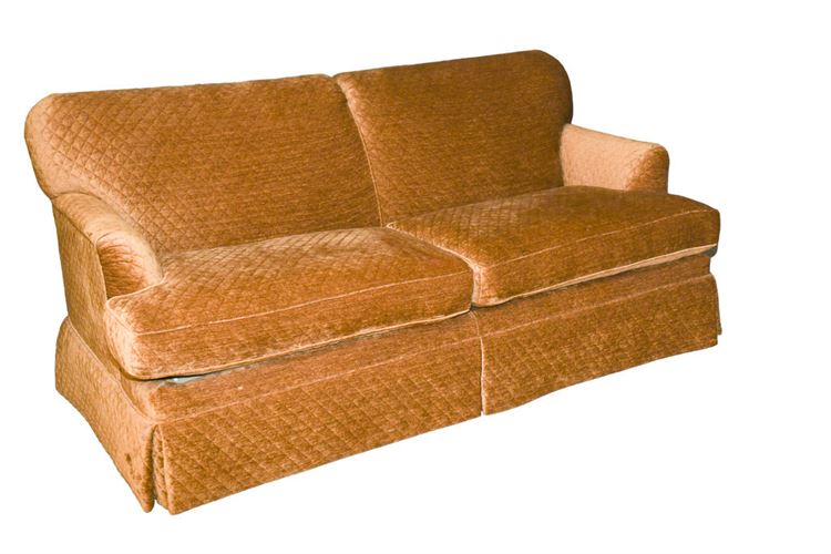 Rust Toned Upholstered Sofa