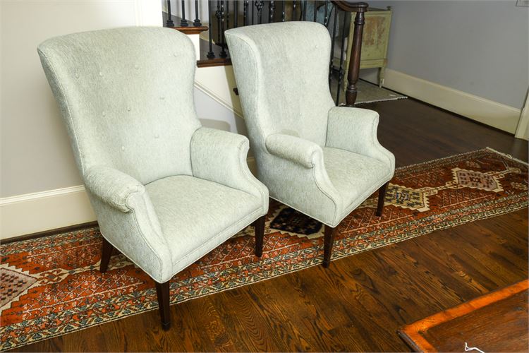 Pair Wingback Chairs